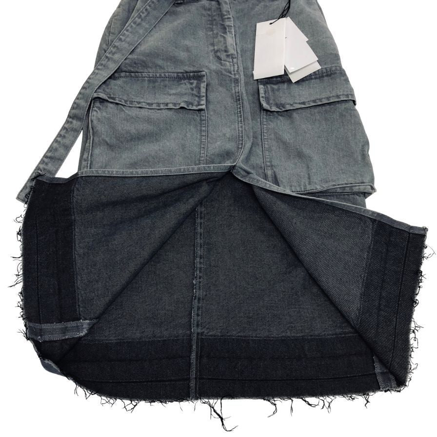 サカイ ブラックデニム カーゴロングスカート 23-06487 サイズ0 グレー sacai【AFB22】