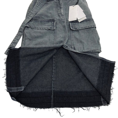 サカイ ブラックデニム カーゴロングスカート 23-06487 サイズ0 グレー sacai【AFB22】