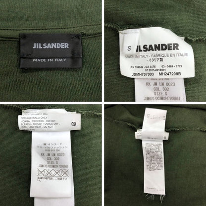 美品◆ジルサンダー Tシャツ Vネック ロングスリーブ サイドベルト メンズ サイズS JIL SANDER 【AFB15】