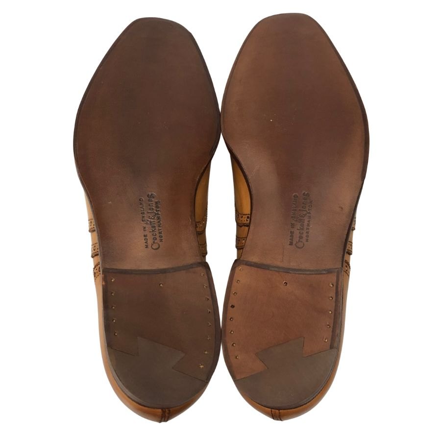 クロケット＆ジョーンズ レザーシューズ CLIFFORD ブラウン メンズ サイズ9 crockett & jones ビジネスシューズ 約27.5cm【LA】【中古】