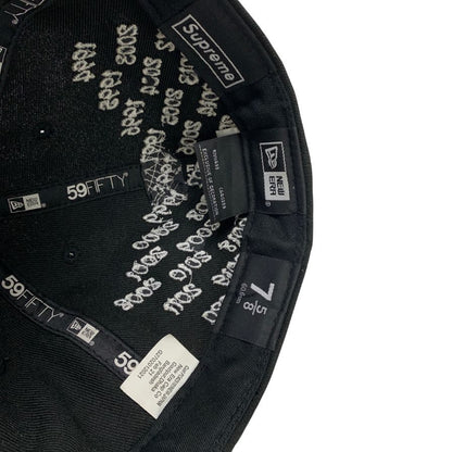 シュプリーム ニューエラ ベースボール キャップ 21ss Champion Ship Box Logo 刺繍 デザイン ブラック 7 5/8（60.6cm) Supreme NEW ERA【AFI20】