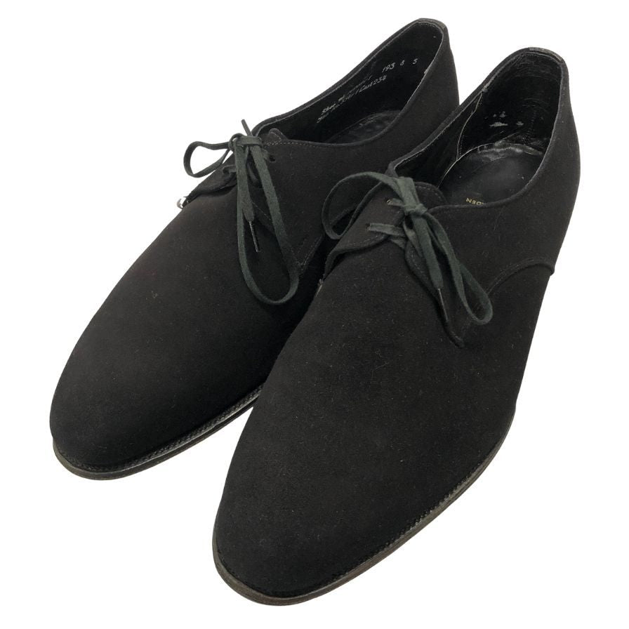 モス レザーシューズ スエード オックスフォード 2アイレット サイズ8.5 ブラック MOSS BROS 約27.0cm【AFC35】