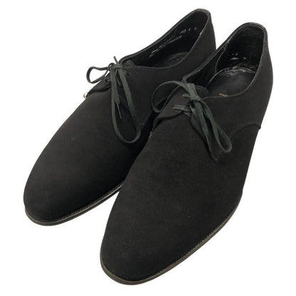 モス レザーシューズ スエード オックスフォード 2アイレット サイズ8.5 ブラック MOSS BROS 約27.0cm【AFC35】