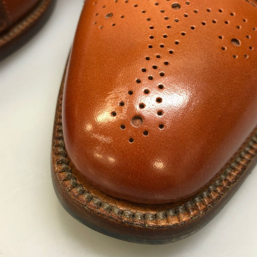スコッチグレイン オデッサ 2 セミブローグ レザーシューズ 920 ブラウン 25.5cm SCOTCH GRAIN ビジネスシューズ 約25.5cm【LA】【中古】