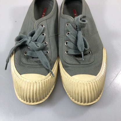 プラダ スニーカー 5638 キャンバス トゥチップ グレー系 レディース サイズ36.5 PRADA 約23.5cm【AFC49】