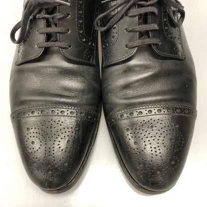 ユニオンインペリアル レザーシューズ プレミアム セミブローグ パンチドキャップトゥ U1541 カーフ メンズ ブラック サイズ8.5 UNIONIMPERIAL 約27.0cm【AFC6】