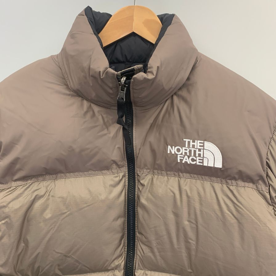 極美品◆ノースフェイス ダウンジャケット ヌプシ 700フィル ユニセックス ベージュ サイズS THE NORTH FACE 【AFA5】