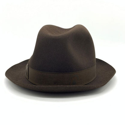 ボルサリーノ ハット 中折れ ラビットファー イタリア製 メンズ サイズ58cm ブラウン Borsalino