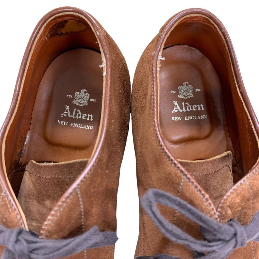 Alden 7 1/2 ブラウン　スウェード　53504 オールデン プレーントゥ スナッフ スエード （ALDEN 53504