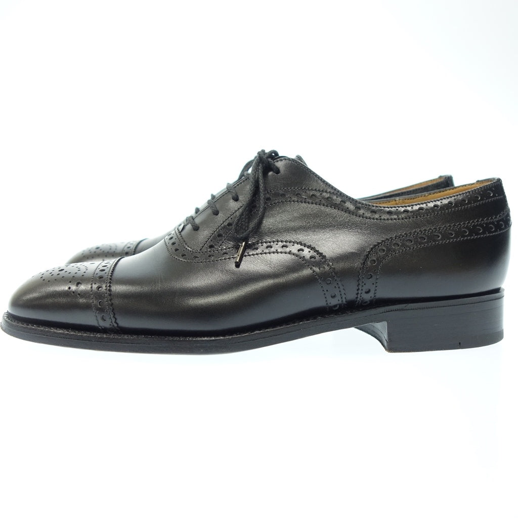 Good condition ◆ JM Weston leather shoes semi-brogue punched cap toe 310 10 last men's black size 7E JMWESTON [LA] 