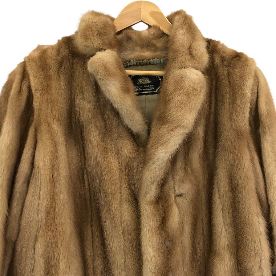 美品◆エンバ ロングコート ダークミンク ブラウン レディース サイズ表記なし 【AFG1】