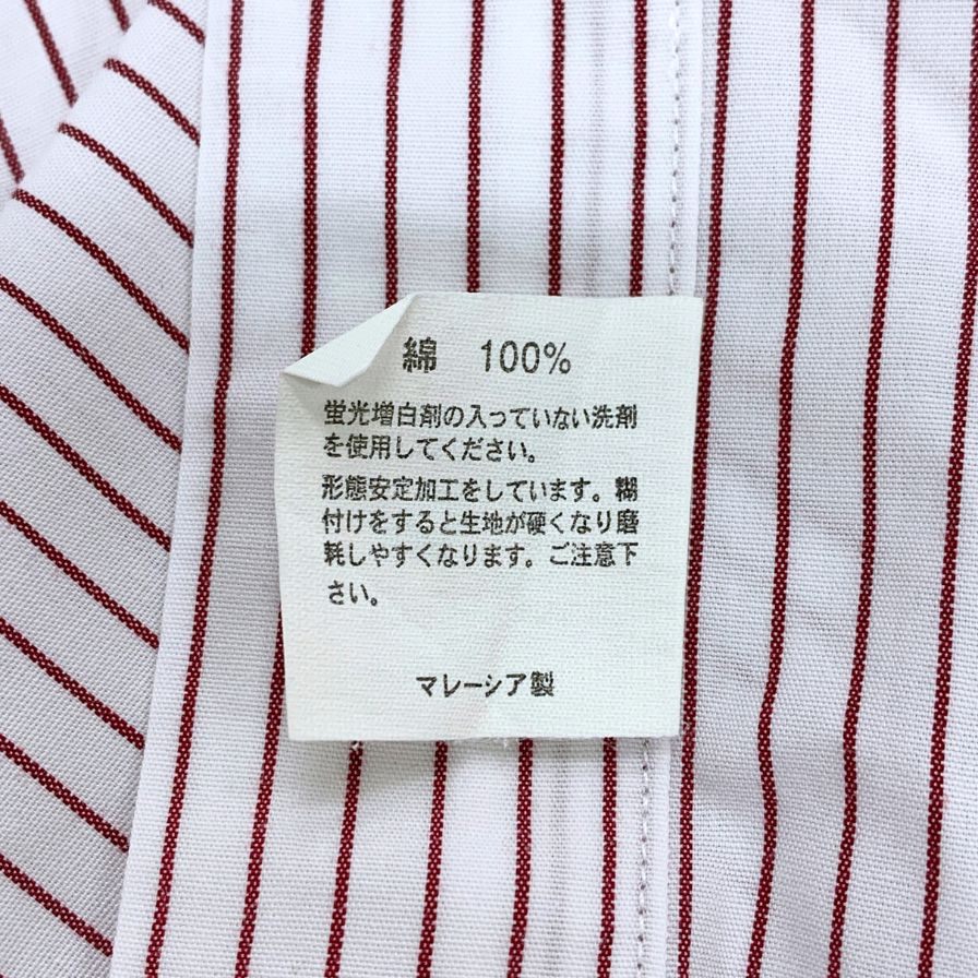 美品◆ブルックスブラザーズ シャツ 長袖 ストライプ 綿 メンズ ボルドー サイズ15.5 Brooks Brothers 【AFB3】