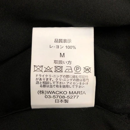 新品同様◆ワコマリア オープンカラーシャツ ブラック メンズ サイズM WACKO MARIA 【AFB39】