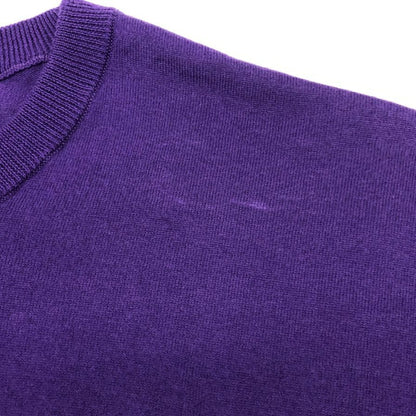 極美品◆キャッシュアンドバルバ ニット ラウンドネック シーアイランド コットン メンズ サイズ3 パープル cash&barba 【AFB4】