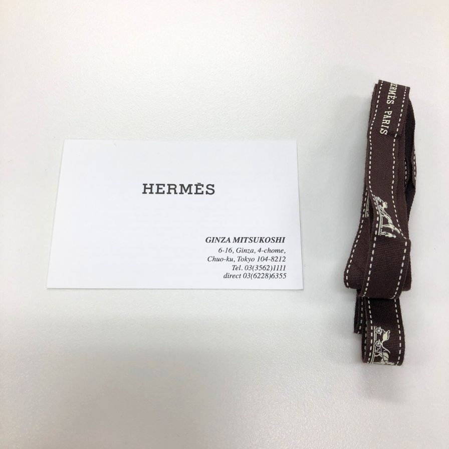 エルメス ネクタイ シルク グレー スレ ハート HERMES【AFB55】