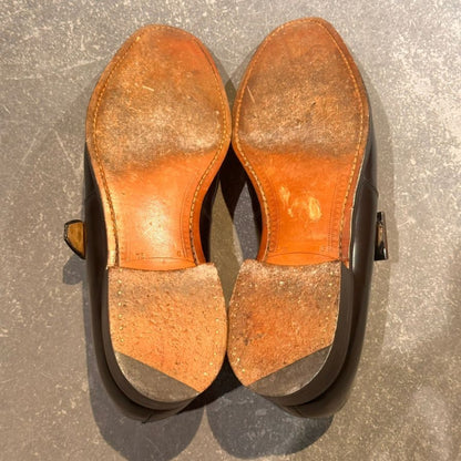チャーチ TOKYO シングルモンク ポリッシュバインダーカーフ ブラック サイズUK75G Church’s ビジネスシューズ 約26.5cm【LA】【中古】