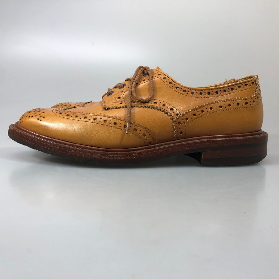 トリッカーズ バートン ウイングチップ カーフ エイコンアンティーク UK8 Tricker’s 約26.5cm【AFC5】