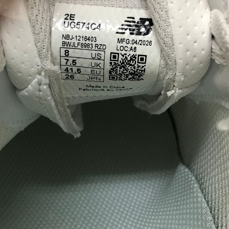 ニューバランス ゴルフ シューズ 574 スパイクレス ホワイト サイズ26cm メンズ New Balance 約26.0cm【AFD12】