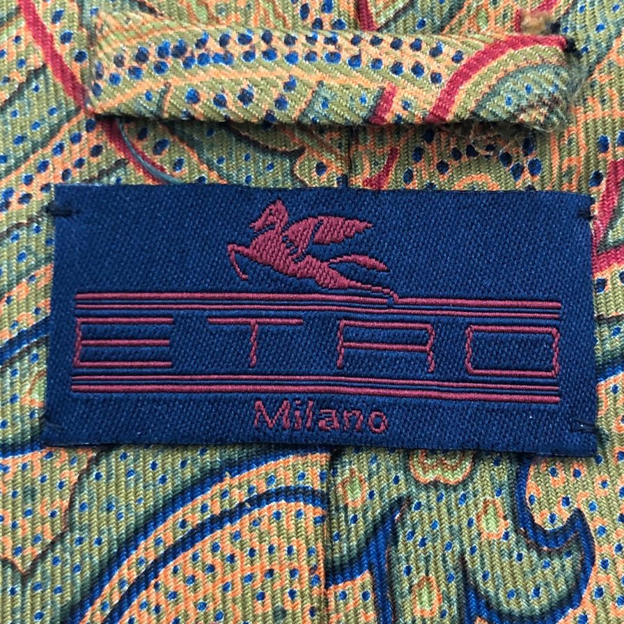 エトロ ネクタイ ペイズリー柄 ブラウン系 ETRO【AFI19】