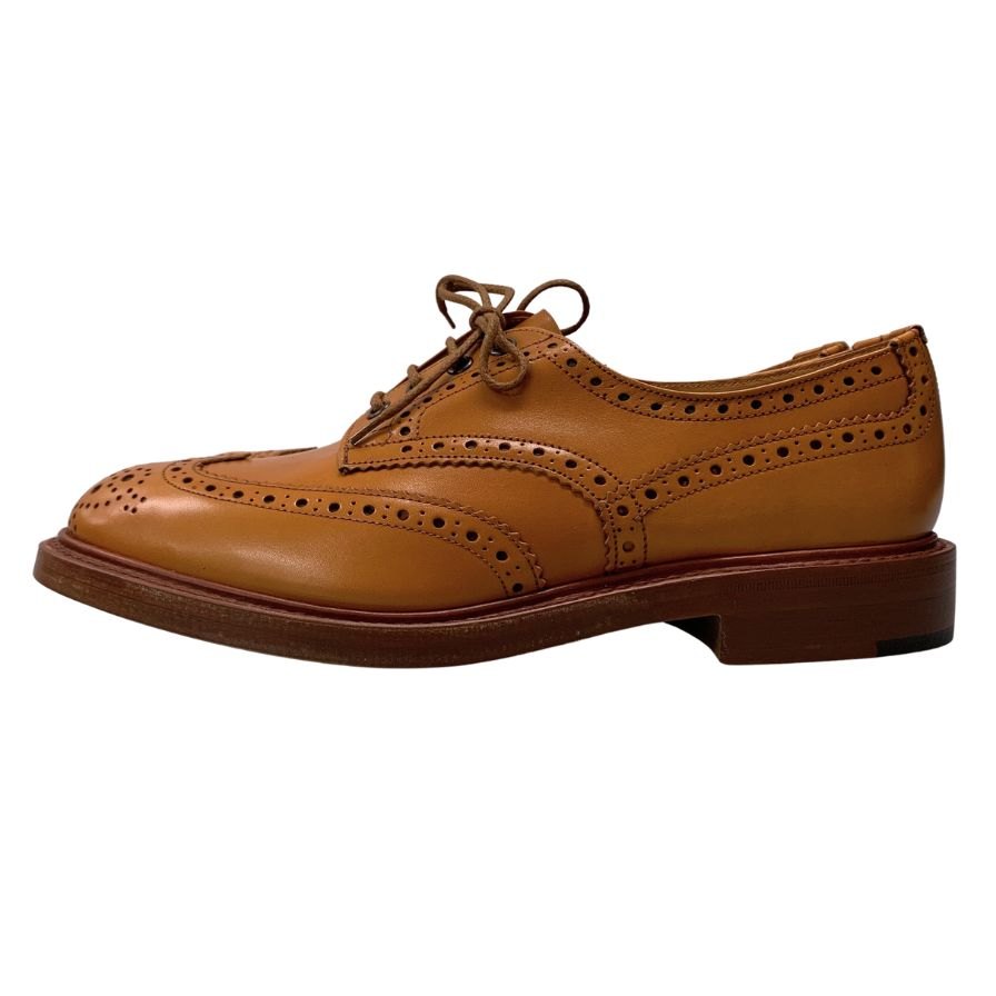 トリッカーズ レザーシューズ カントリー ウイングチップ バートン M5633 メンズ サイズ9.5 ブラウン Tricker’s BOURTON ビジネスシューズ 約28.0cm【LA】【中古】