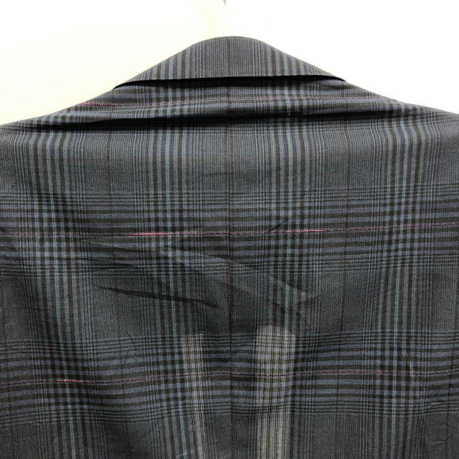 美品◆バーバリー 2B テーラードジャケット 90年代 旧タグ チェック ネイビー メンズ サイズ170AB5 Burberry 【AFF22】