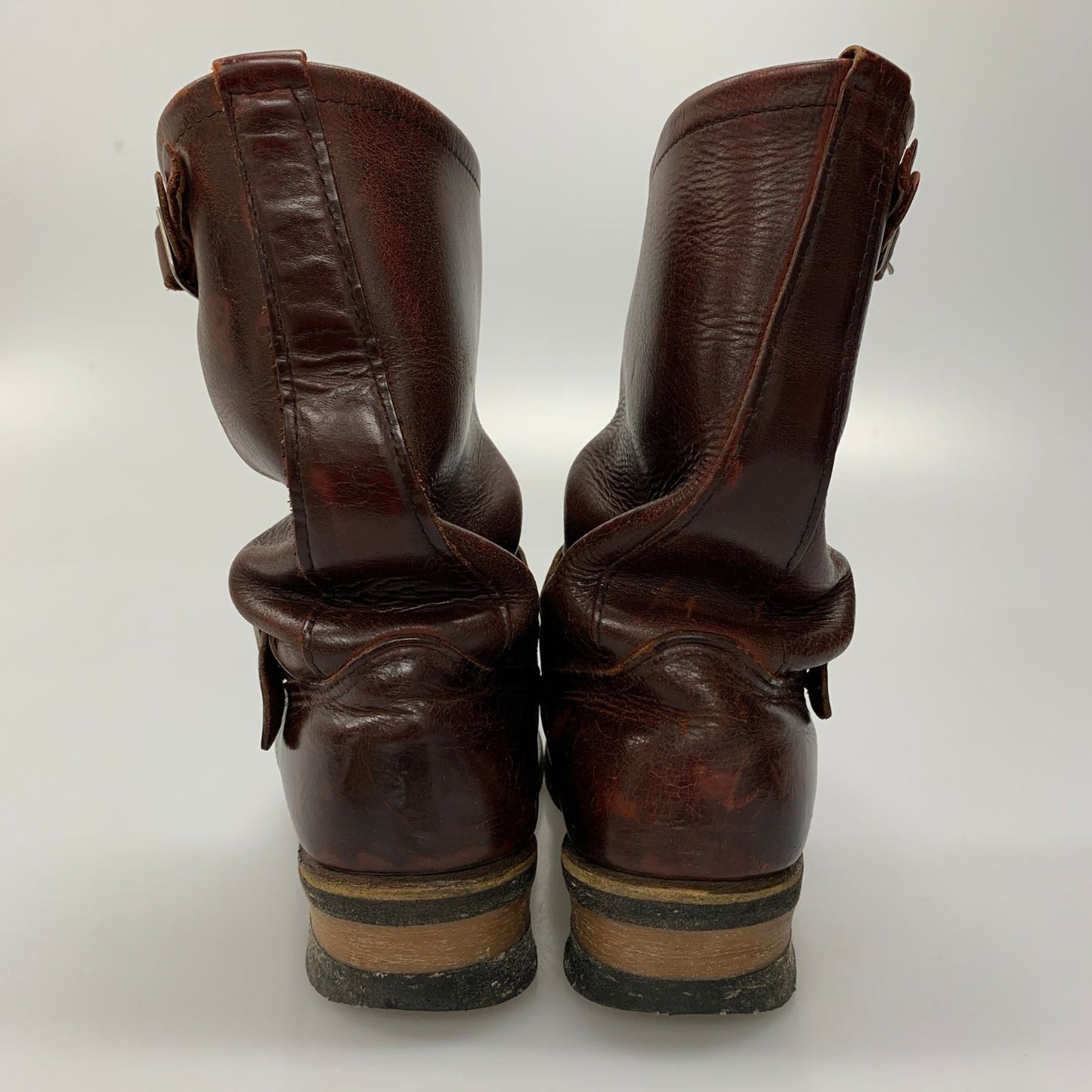レッドウィング エンジニアブーツ レザー ワーク 7インチ シューズ ブラウン メンズ サイズ6.5 REDWING 約25.5cm【AFD5】