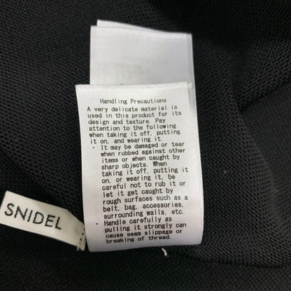 中古◆スナイデル ワンピース ポリエステル ブラック 半袖 サイズフリー レディース SNIDEL 【AFB45】