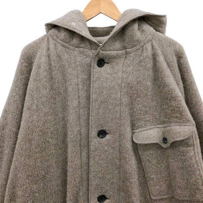 極美品◆ト―ナイ コート ウール フリース リラックス パーカ TOH23FW-09 ベージュ メンズ サイズ3 TOHNAI 【AFA12】