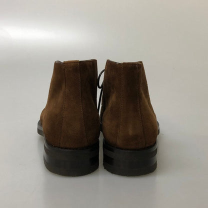 サントーニ チャッカブーツ スエード プレーントゥ メンズ ブラウン サイズUK7.5 Santoni 約26.0cm【PTM1】