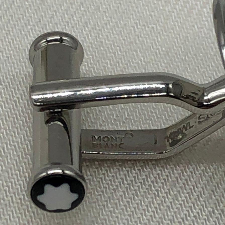 モンブラン カフリンクス 作家シリーズ ヨハン ヴォルフガング フォン ゲーテ シルバー×ブルー MB134674 Montblanc【AFI10】【中古】