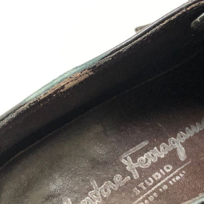 サルバトーレ フェラガモ シングルストラップ Uチップ ブラック サイズ6.5EE メンズ Salvatore Ferragamo 約24.5cm【AFC34】