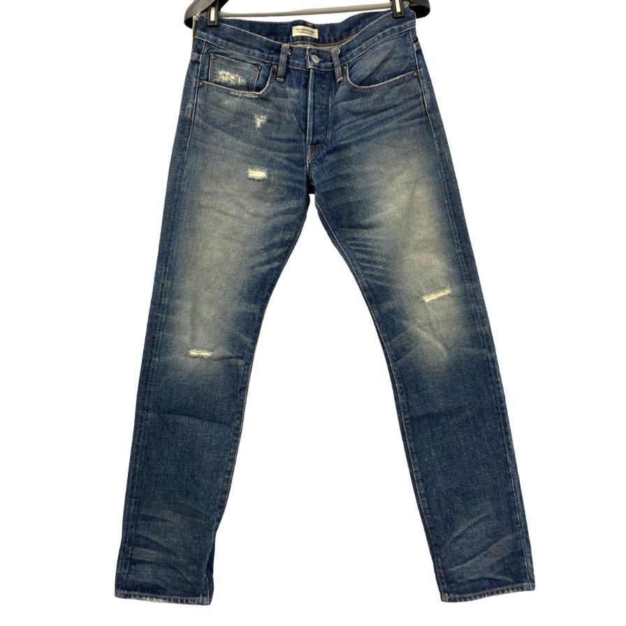 ロン ハーマン デニム パンツ ダメージ加工 USA製 セルビッジ 青耳 メンズ サイズ31 インディゴ Ron Herman Denim 【AFB12】