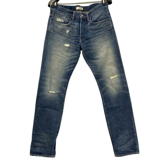 ロン ハーマン デニム パンツ ダメージ加工 USA製 セルビッジ 青耳 メンズ サイズ31 インディゴ Ron Herman Denim 【AFB12】