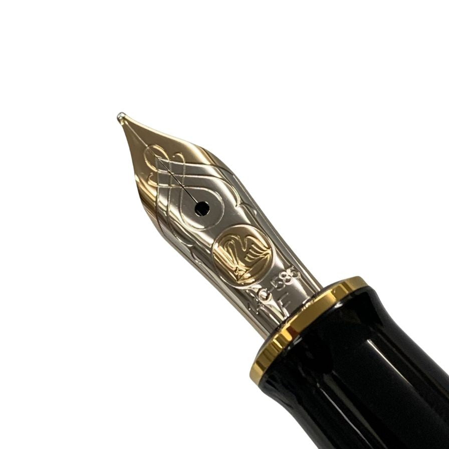 ペリカン 万年筆 スーベレーン ペン先14C-585 ブラック×ゴールド Pelikan Souveran【AFI18-2】