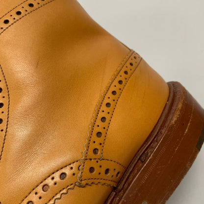 トリッカーズ カントリーブーツ M2508 モールトン カーフ メンズ サイズ7ハーフ ベージュ Tricker`s ブーツ 約26.5cm【LA】【中古】
