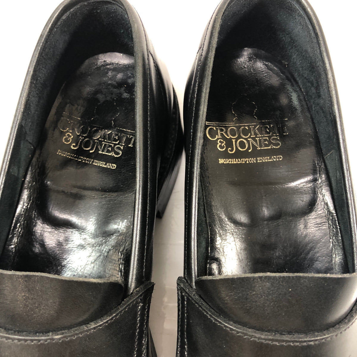 クロケット＆ジョーンズ モデル名不明 コインローファー ブラック サイズ不明 Crockett & Jones 約不明cm【AFC47】