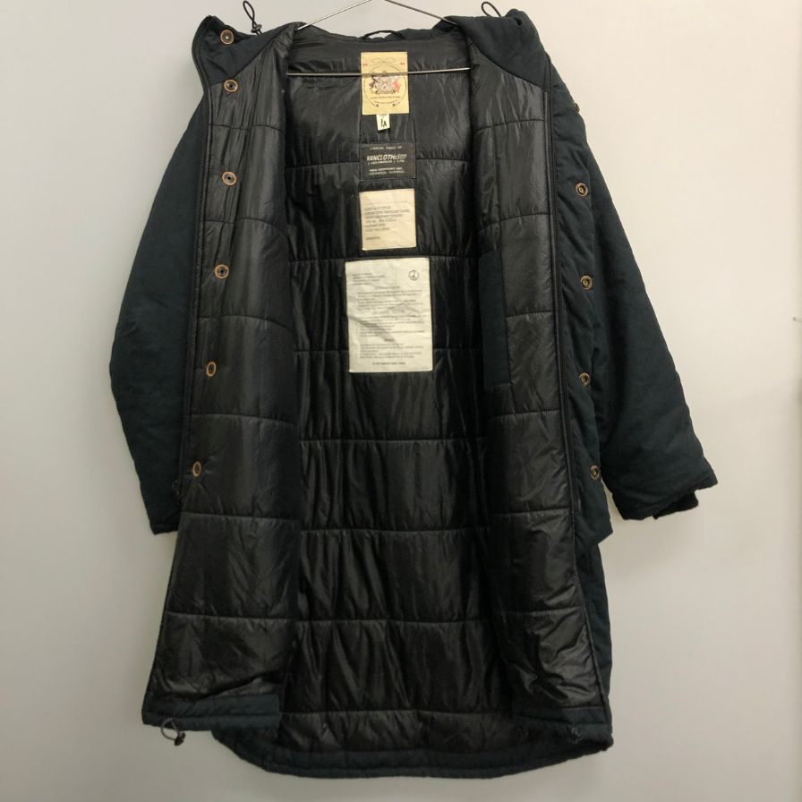 中古◆モニタリー ジップアップコート 中綿 vancloth&WSONS ブラック メンズ サイズ38 MONITALY 【AFA4】