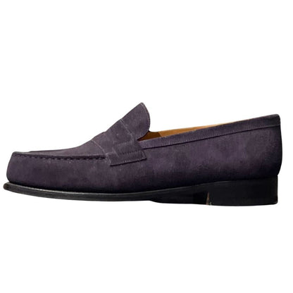 ジェイエムウエストン レザーシューズ シグニチャーローファー 180 スエード ネイビー メンズ サイズUK7C J.M.WESTON ローファー 約26.0cm【LA】【中古】