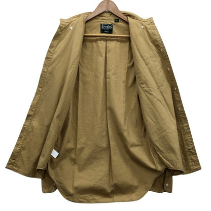 極美品◆ギットマン ヴィンテージ 長袖シャツ ボタンダウン アメリカ製 コットン メンズ カーキ サイズM GITMAN VINTAGE 【AFB9】