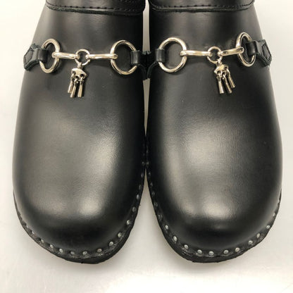 ニードルス トロエントープ ビット レザー サボサンダル サイズ40 メンズ ブラック Needles 約25.0cm【AFC44】