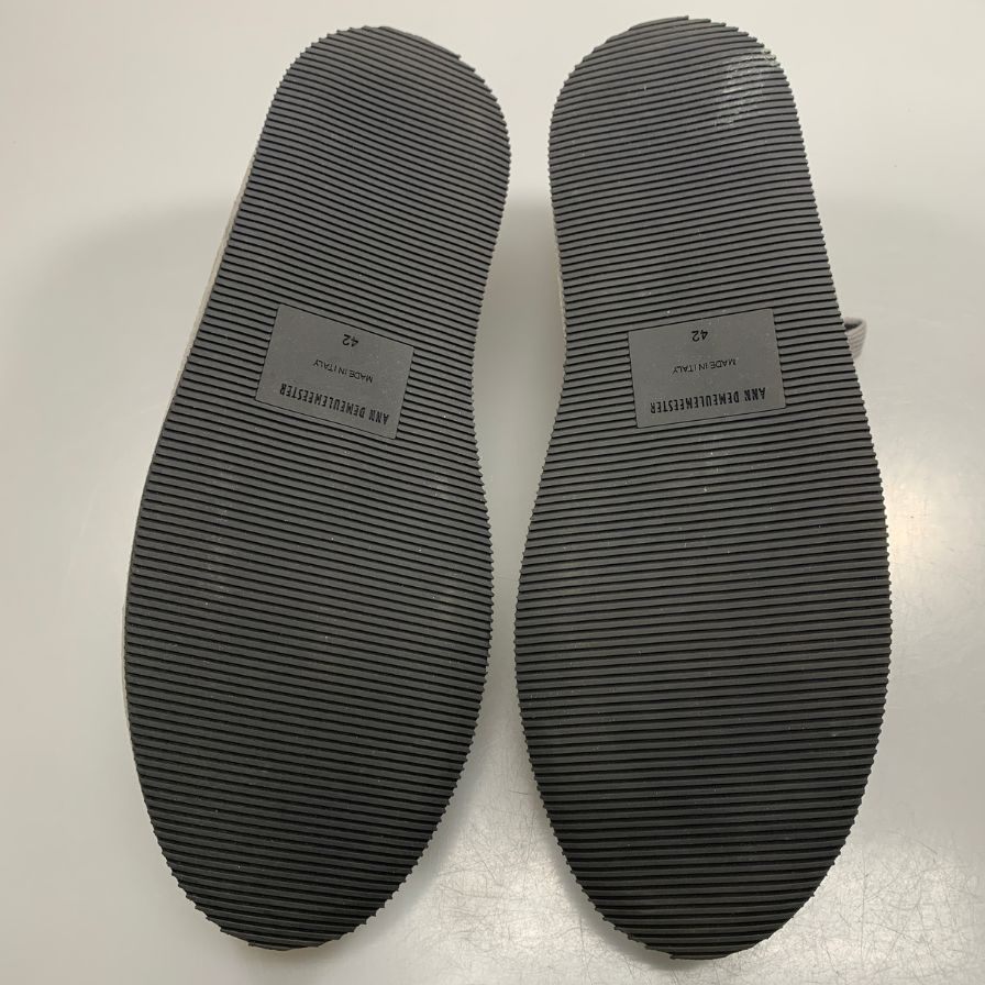 アン ドゥムルメステール スニーカー スエード メンズ サイズ42 グレー系 Ann Demeulem eester 約27.0cm【AFC36】