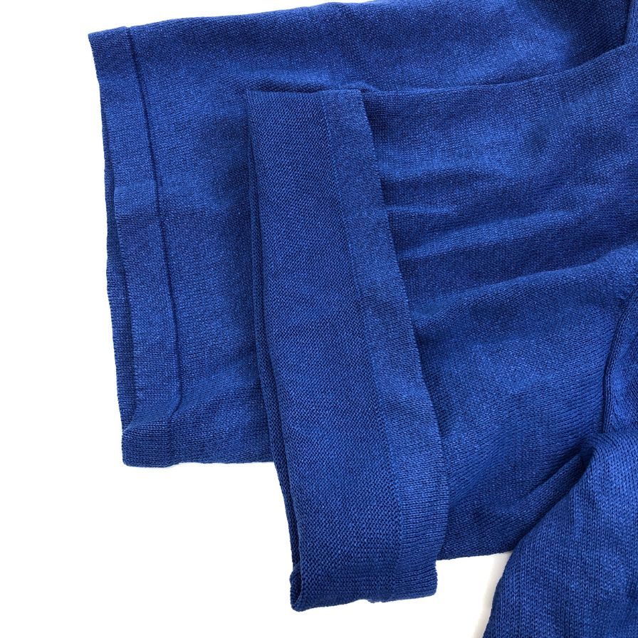 新品同様◆ザ シェパード アンダーカバー 23SS HiGペーパー半袖ニット ブルー メンズ サイズ4 the Shepherd UNDERCOVER 【AFB39】