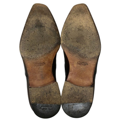 サントーニ レザーローファー ウィングチップ 本革 スリッポン 6699 ブラウン メンズ サイズ7 Santoni 約26.0cm【AFC29】