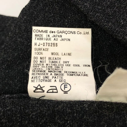 極美品◆コムデギャルソン オム 3Bジャケット アンコン ツイード ウール ブラック サイズS メンズ AD2000 COMME des GARCONS HOMME 【AFB33】