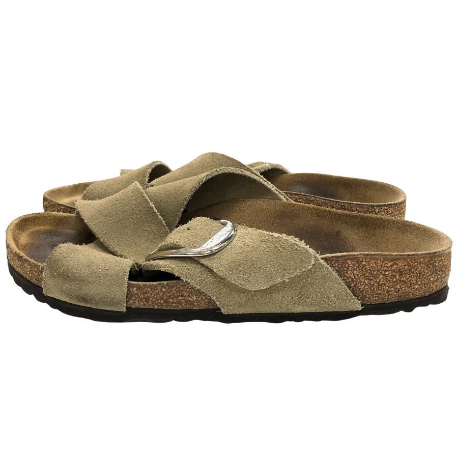 BIRKENSTOCK スエード靴 サイズ24.5cm ベージュ ビルケンシュトック サンダル スエード サイズ24.5 メンズ