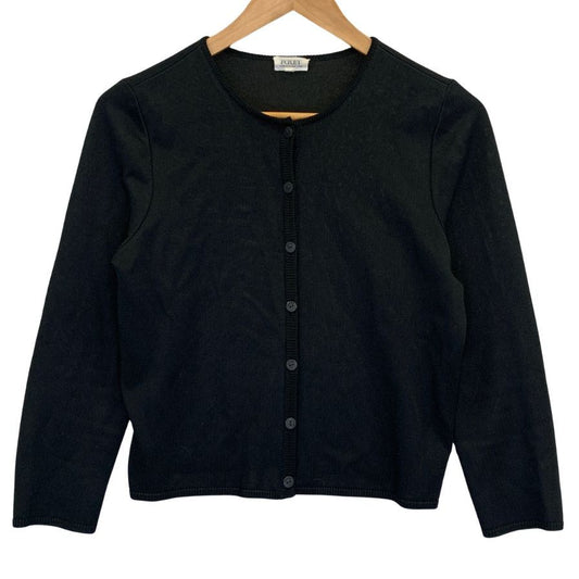 美品◆フォクシー ブティック カーディガン アクリル 14286 ブラック レディース サイズ40 FOXEY BOUTIQUE 【AFB9】