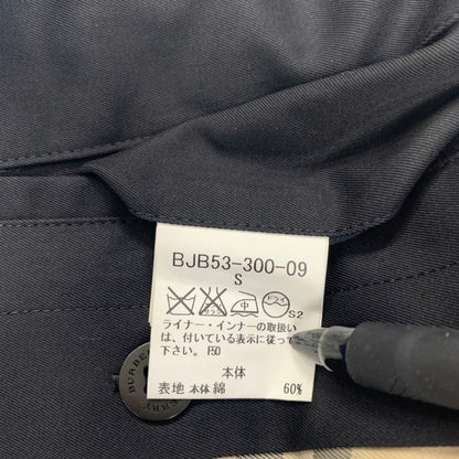美品◆バーバリー ロング トレンチ コート メンズ サイズS ブラック Burberry 【AFF22】