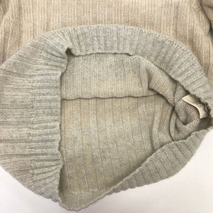美品◆エルメネジルドゼニア ニットセーター カシミヤ100% グラデーション Vネック ホワイト系 サイズ48 メンズ Ermenegildo Zegna 【AFB41】