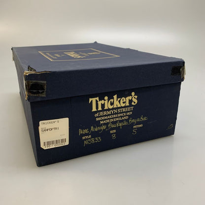 トリッカーズ カントリーブーツ M5833 ウィングチップ スエード メンズ サイズ 8 ブルー系 Tricker's ブーツ 約26.5cm【LA】【中古】