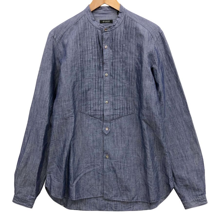 美品◆ユナイテッドアローズ シャンブレー  長袖シャツ ブルー  レディース サイズ39  UNITED ARROWS 【AFB29】